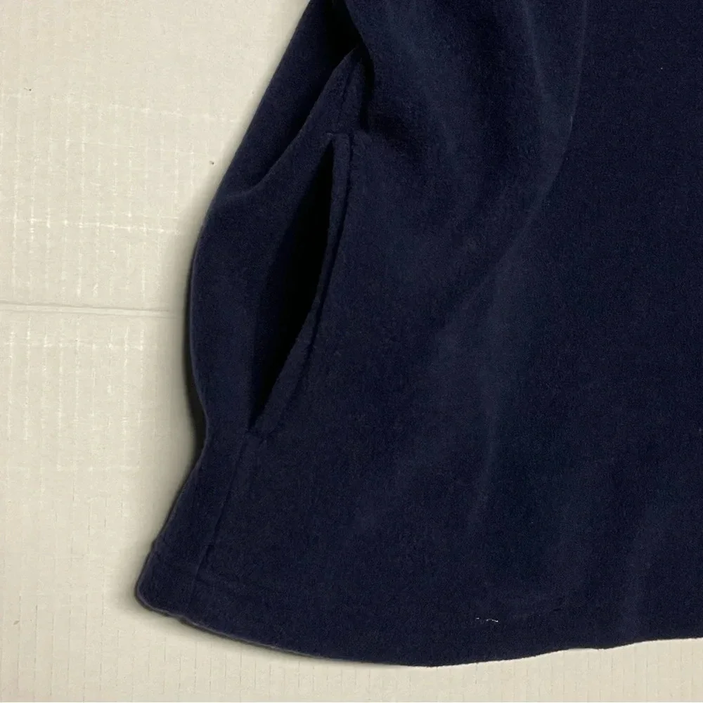 Vintage Men's Navy Blue Quarter Zip Sweater